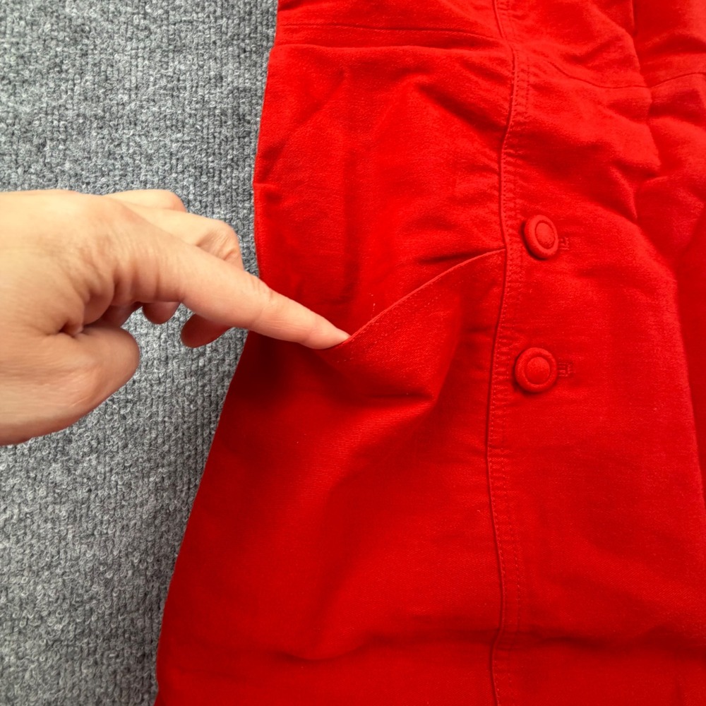Boden Red Corduroy Sleeveless Shift Dress WH693 Womens Size 12L NWT Pockets - Picture 4 of 9